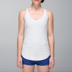 Lululemon heathered White Mudra Tank
